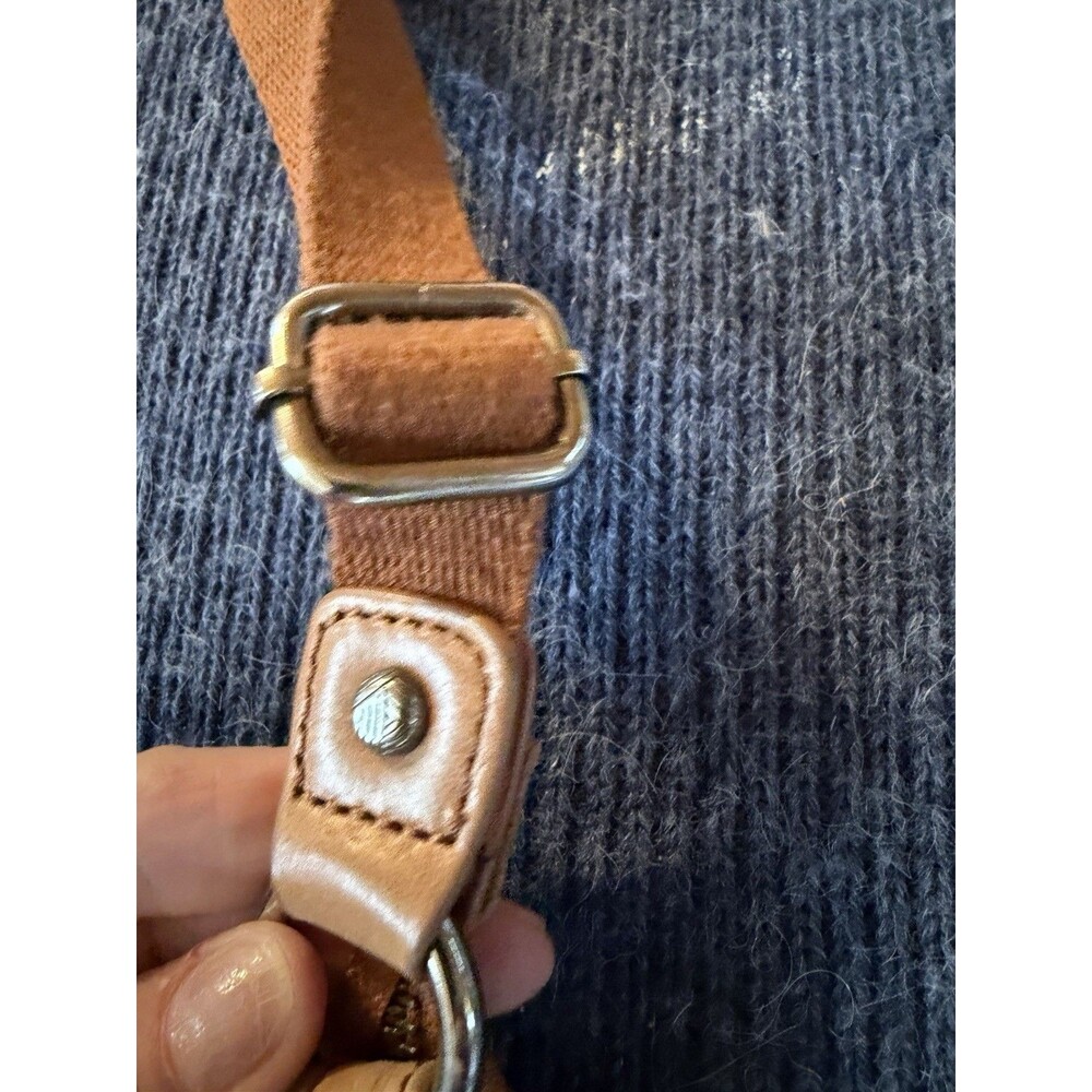 The Sak Iris Tan Brown Leather Tooled Embossed Adjustable Crossbody Shoulder Bag - Picture 8 of 13
